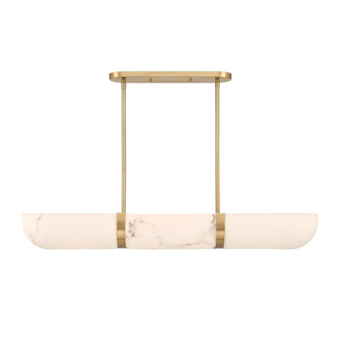 Chalfont 4-Light Chandelier in Warm Brass