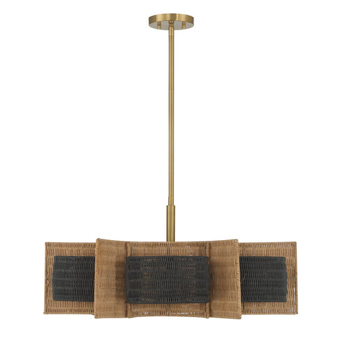 Espacio 6-Light Chandelier in Warm Brass by Breegan Jane