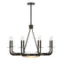 Salford 9-Light Chandelier in Mediterranean Bronze by Dann Foley