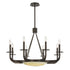 Salford 9-Light Chandelier in Mediterranean Bronze by Dann Foley