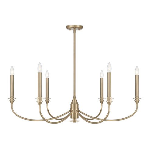 Coventry 6-Light Chandelier in Noble Brass