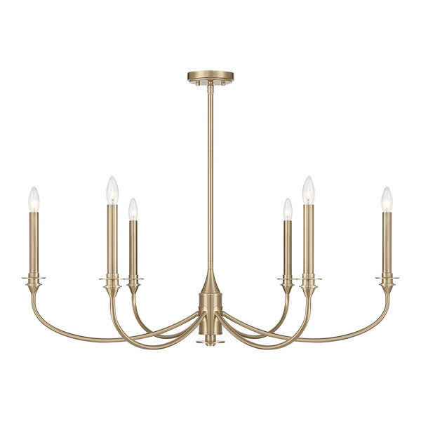 Coventry 6-Light Chandelier in Noble Brass