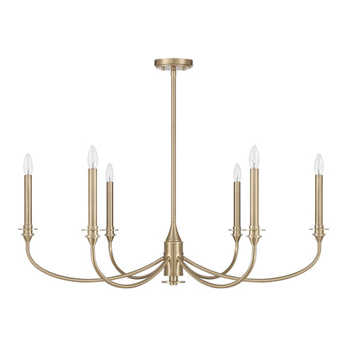 Coventry 6-Light Chandelier in Noble Brass