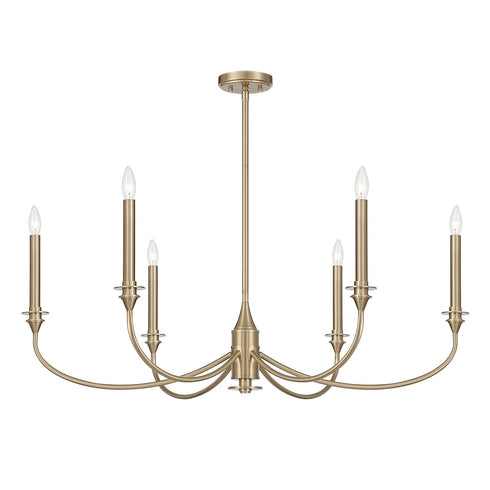 Coventry 6-Light Chandelier in Noble Brass