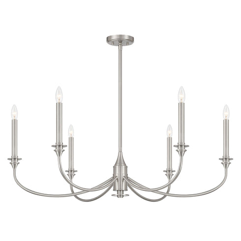 Coventry 6-Light Chandelier in Noble Brass
