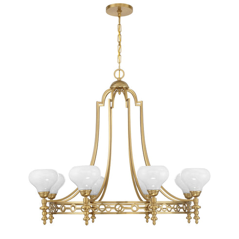 Allston 8-Light Chandelier in Warm Brass