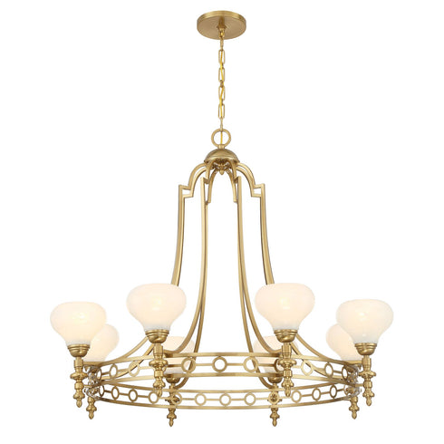 Allston 8-Light Chandelier in Warm Brass