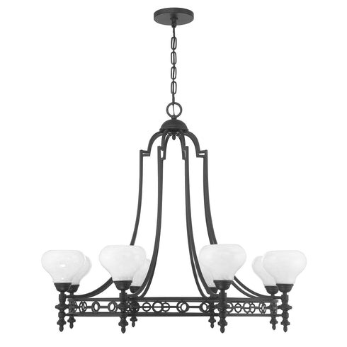 Allston 8-Light Chandelier in Warm Brass