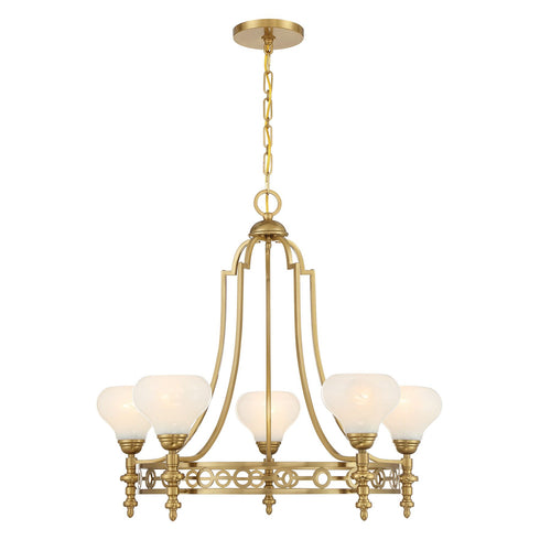 Allston 5-Light Chandelier in Warm Brass