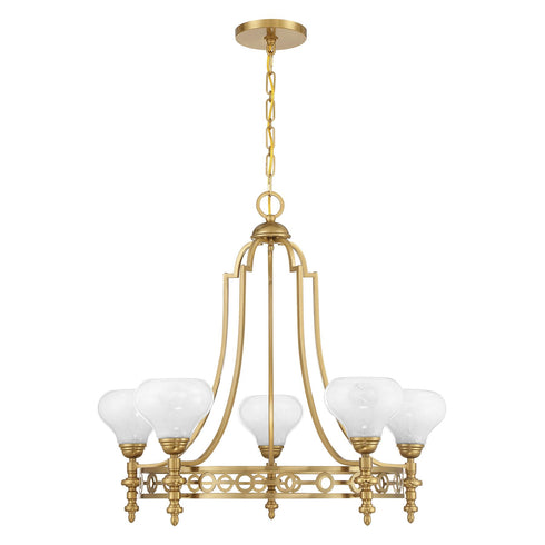 Allston 5-Light Chandelier in Warm Brass