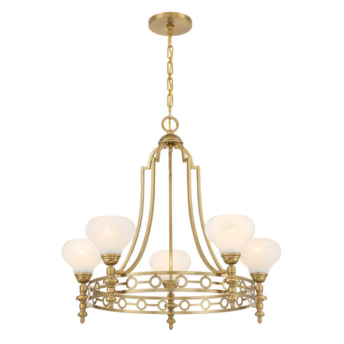 Allston 5-Light Chandelier in Warm Brass