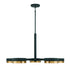 Ashor 5-Light LED Chandelier in Matte Black with Warm Brass Accents