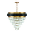 Marquise 9-Light Chandelier in Matte Black with Warm Brass Accents