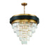 Marquise 9-Light Chandelier in Matte Black with Warm Brass Accents