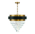 Marquise 4-Light Chandelier in Matte Black with Warm Brass Accents