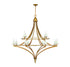 Director 12-Light Chandelier in Warm Brass