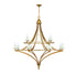 Director 12-Light Chandelier in Warm Brass
