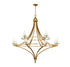 Director 12-Light Chandelier in Warm Brass