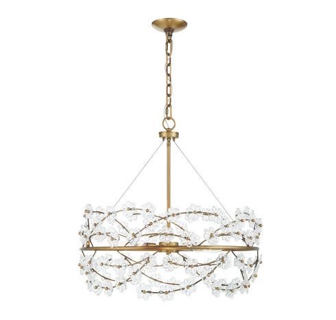 Camille 5-Light Chandelier in Warm Brass