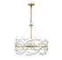 Camille 5-Light Chandelier in Warm Brass