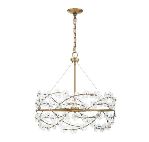 Camille 5-Light Chandelier in Warm Brass