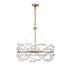 Camille 5-Light Chandelier in Warm Brass