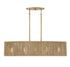 Ashe 5-Light Oval Chandelier in Warm Brass and Rope