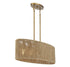 Ashe 5-Light Oval Chandelier in Warm Brass and Rope