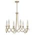 Sofia 6-Light Chandelier in Noble Brass
