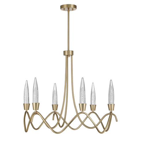 Sofia 6-Light Chandelier in Noble Brass