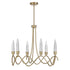 Sofia 6-Light Chandelier in Noble Brass