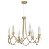 Sofia 6-Light Chandelier in Noble Brass