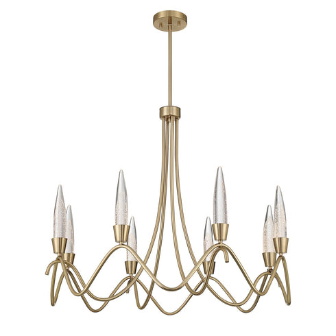 Sofia 8-Light Chandelier in Noble Brass