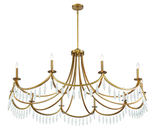 Kameron 10-Light Chandelier in Polished Nickel