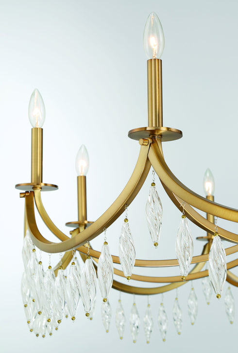 Kameron 10-Light Chandelier in Polished Nickel