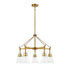 Lakewood 5-Light Chandelier in Warm Brass