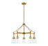 Lakewood 5-Light Chandelier in Warm Brass