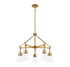 Lakewood 5-Light Chandelier in Warm Brass