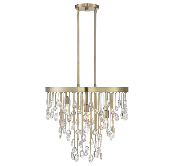 Livorno 4-Light Chandelier in Noble Brass