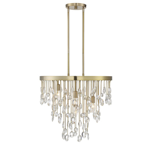 Livorno 4-Light Chandelier in Noble Brass