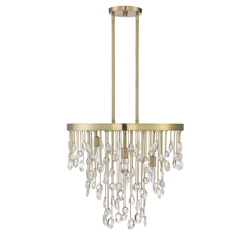 Livorno 4-Light Chandelier in Noble Brass