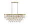 Livorno 8-Light Oval Chandelier in Noble Brass