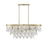 Livorno 8-Light Oval Chandelier in Noble Brass