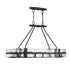 Hudson 10-Light Oval Chandelier in Matte Black