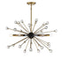Ariel 6-Light Chandelier in Como Black with Gold Accents