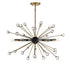 Ariel 6-Light Chandelier in Como Black with Gold Accents