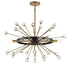 Ariel 6-Light Chandelier in Como Black with Gold Accents