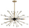 Ariel 6-Light Oval Chandelier in Como Black with Gold Accents