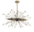Ariel 6-Light Oval Chandelier in Como Black with Gold Accents