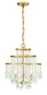 Luna 3-Light Mini Chandelier in Warm Brass